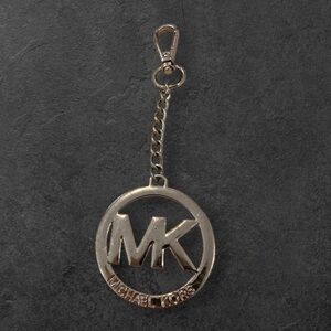 Michael Kors Gold Tone Key Chain Large 1.8" MK Logo Bag Charm Pendant